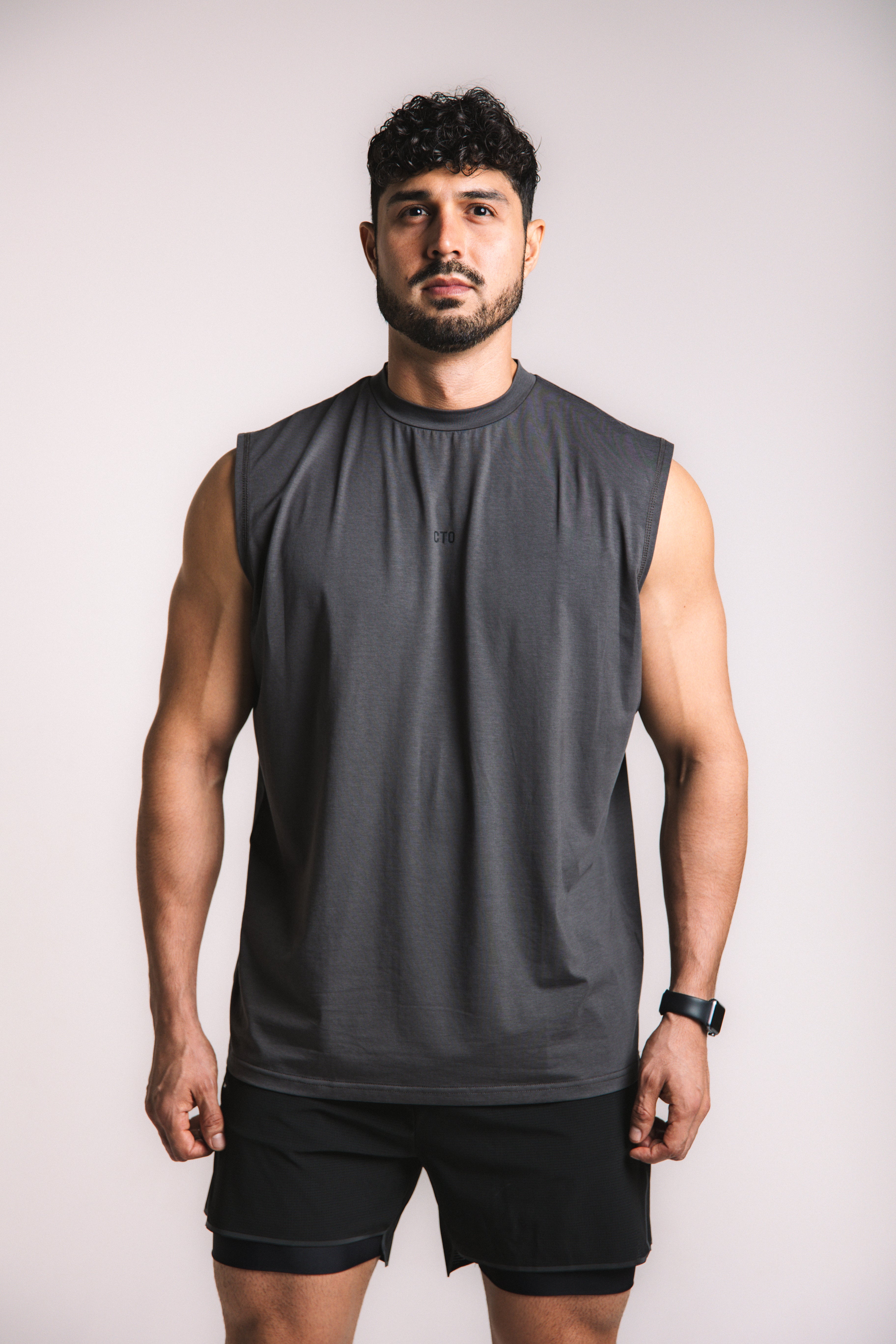 Lyocell Essential Tank V1 - Dark Gray