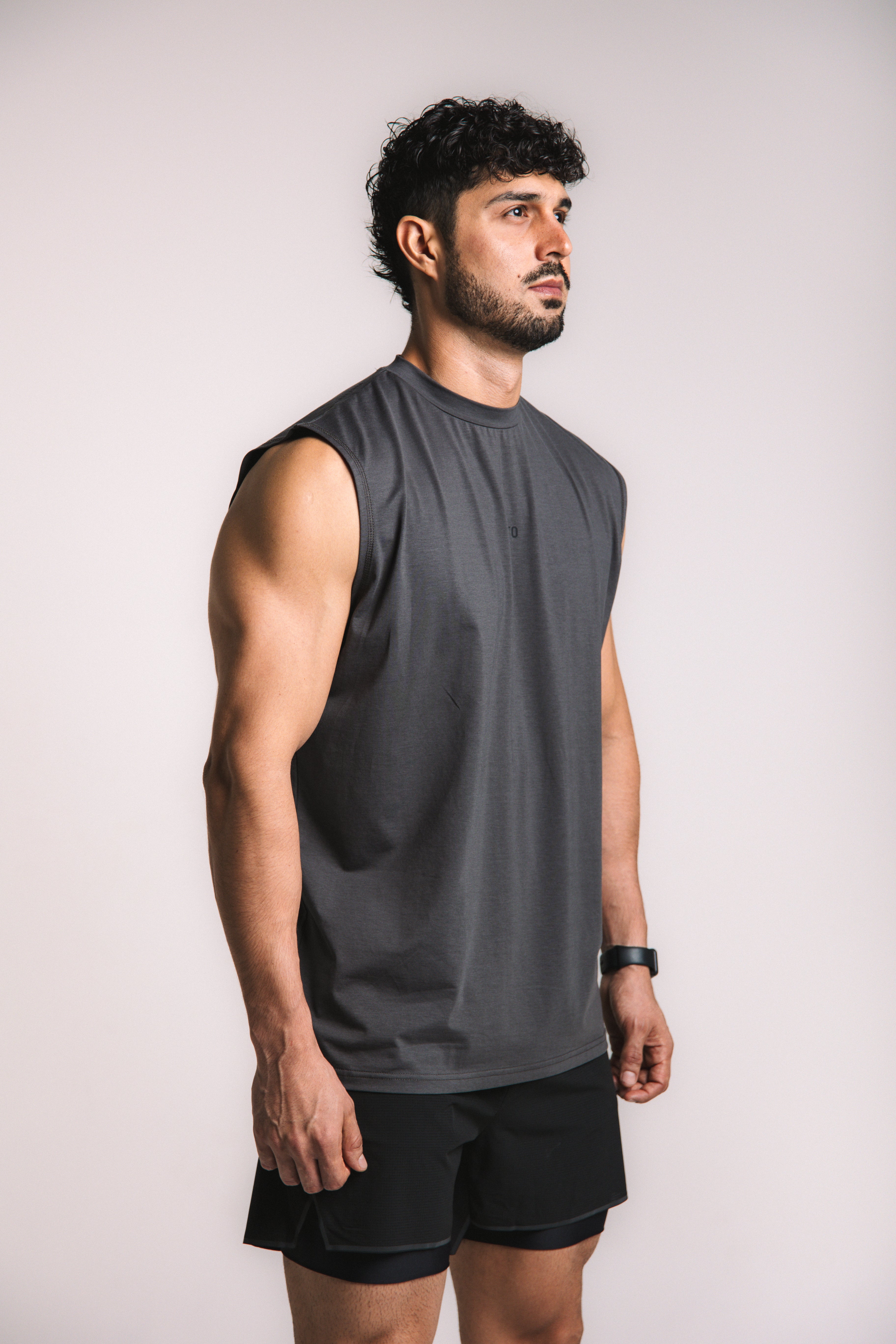 Lyocell Essential Tank V1 - Dark Gray