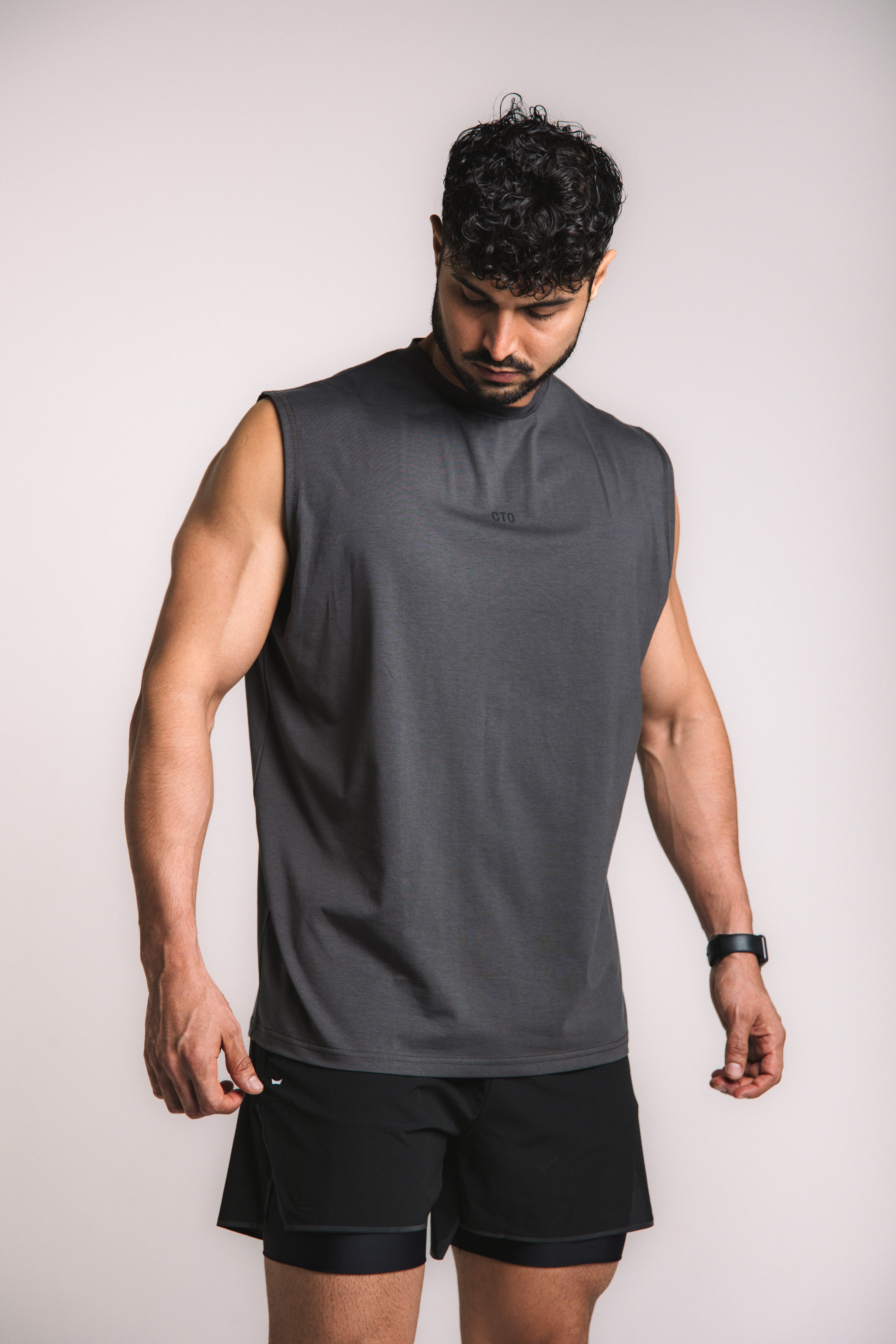 Lyocell Essential Tank V1 - Dark Gray