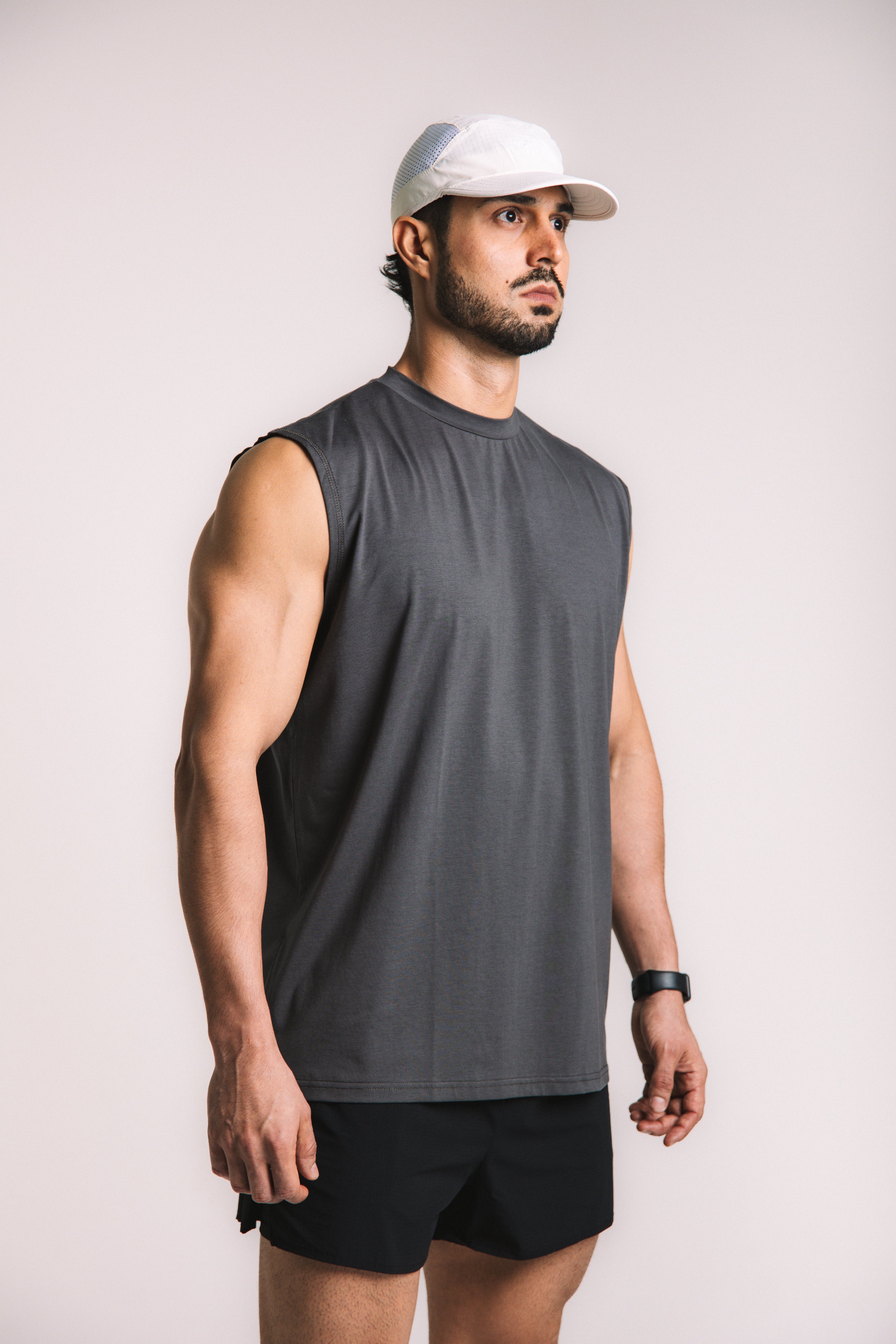 Lyocell Essential Tank V2 - Dark Gray