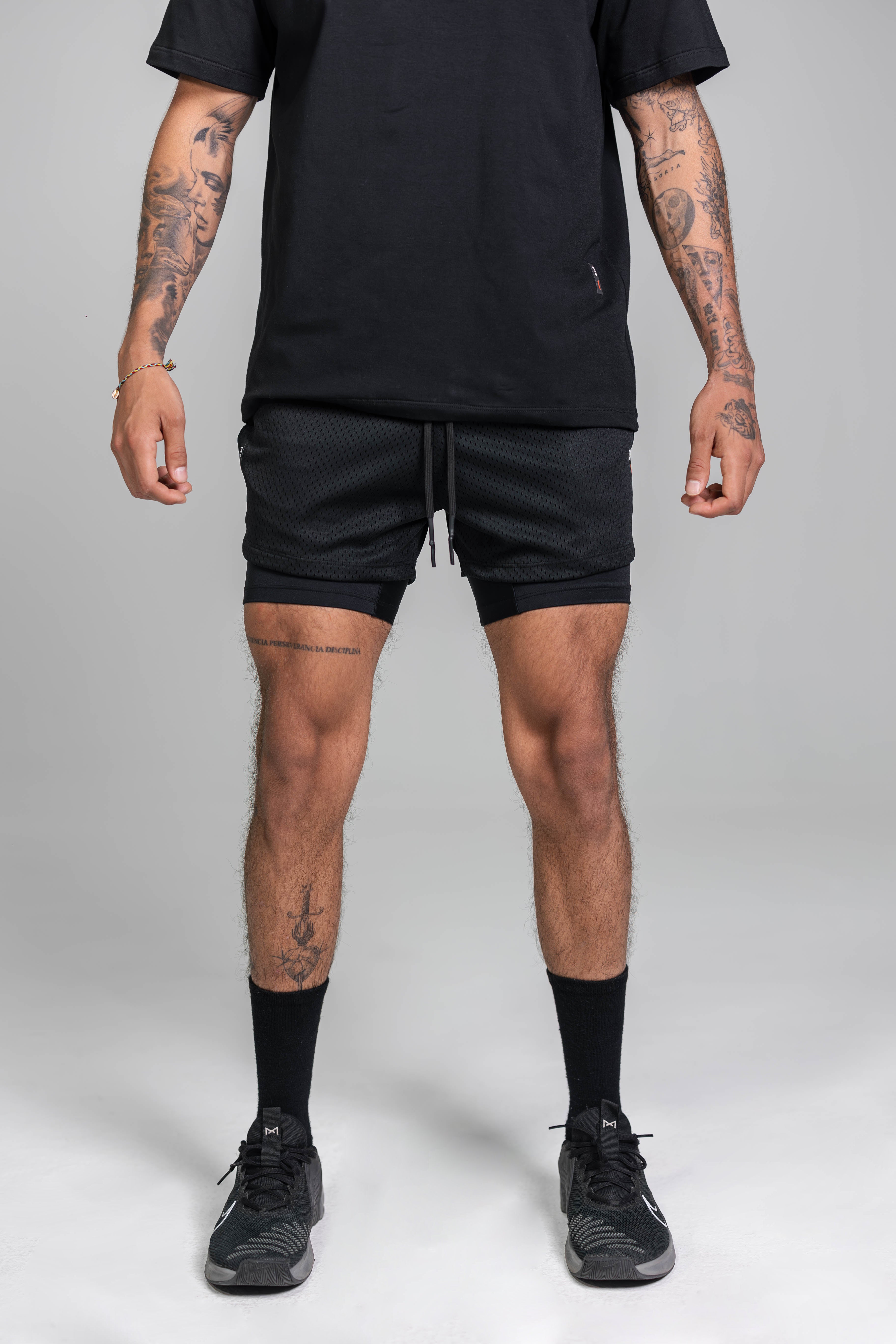 Mesh Liner Shorts - Black