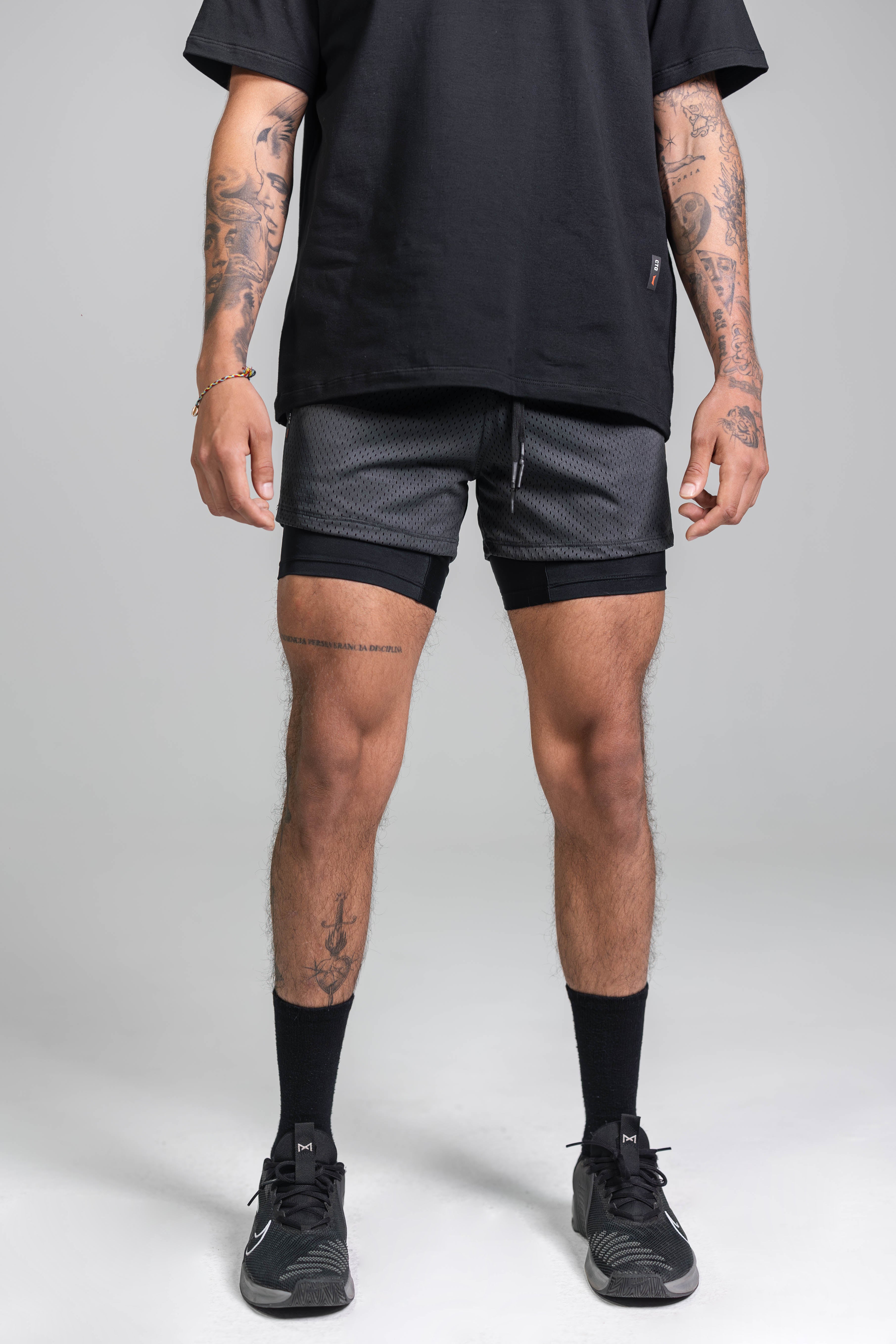 Mesh Liner Shorts - Gray