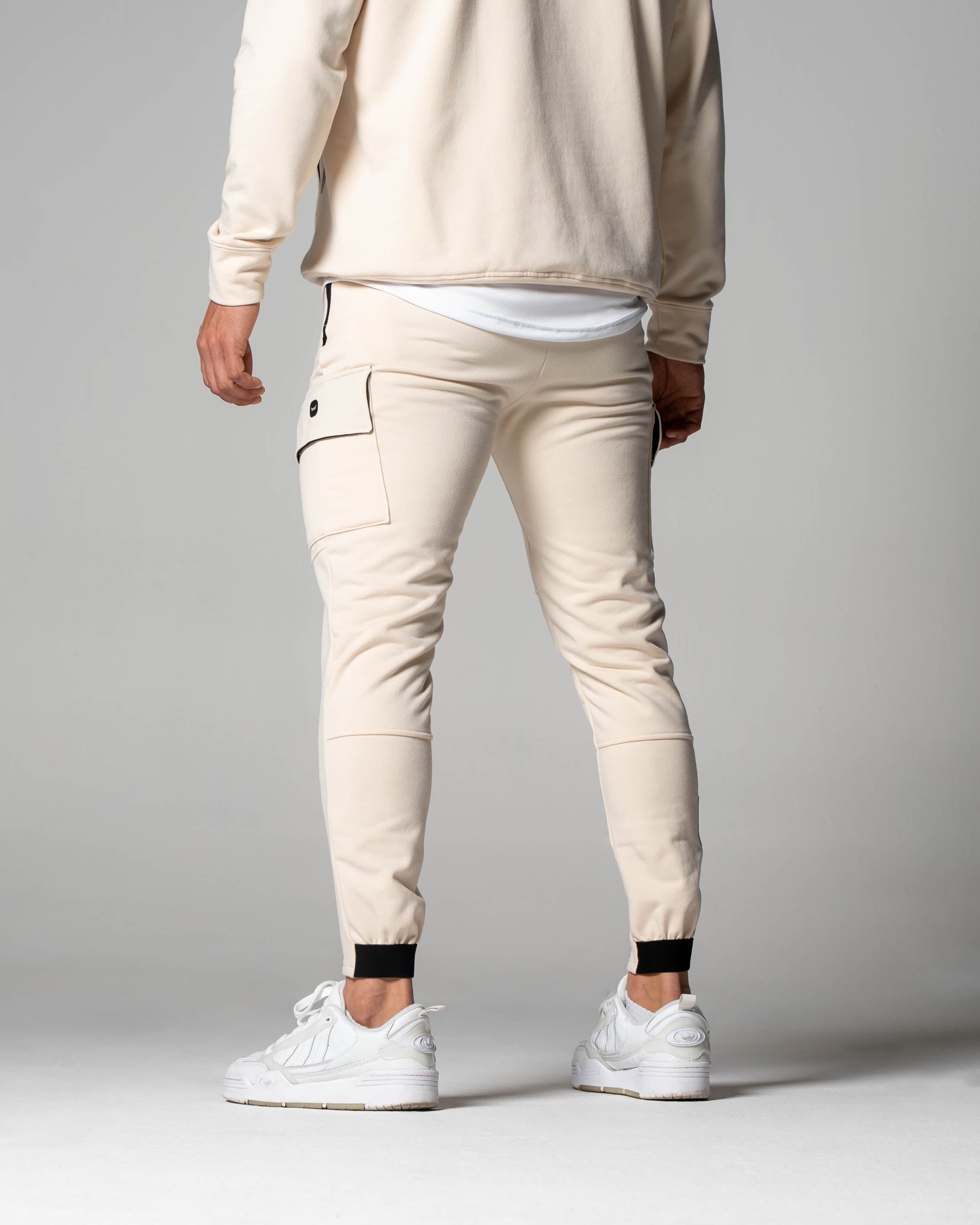 Cargo Cuffed Fleece Jogger - Ivory