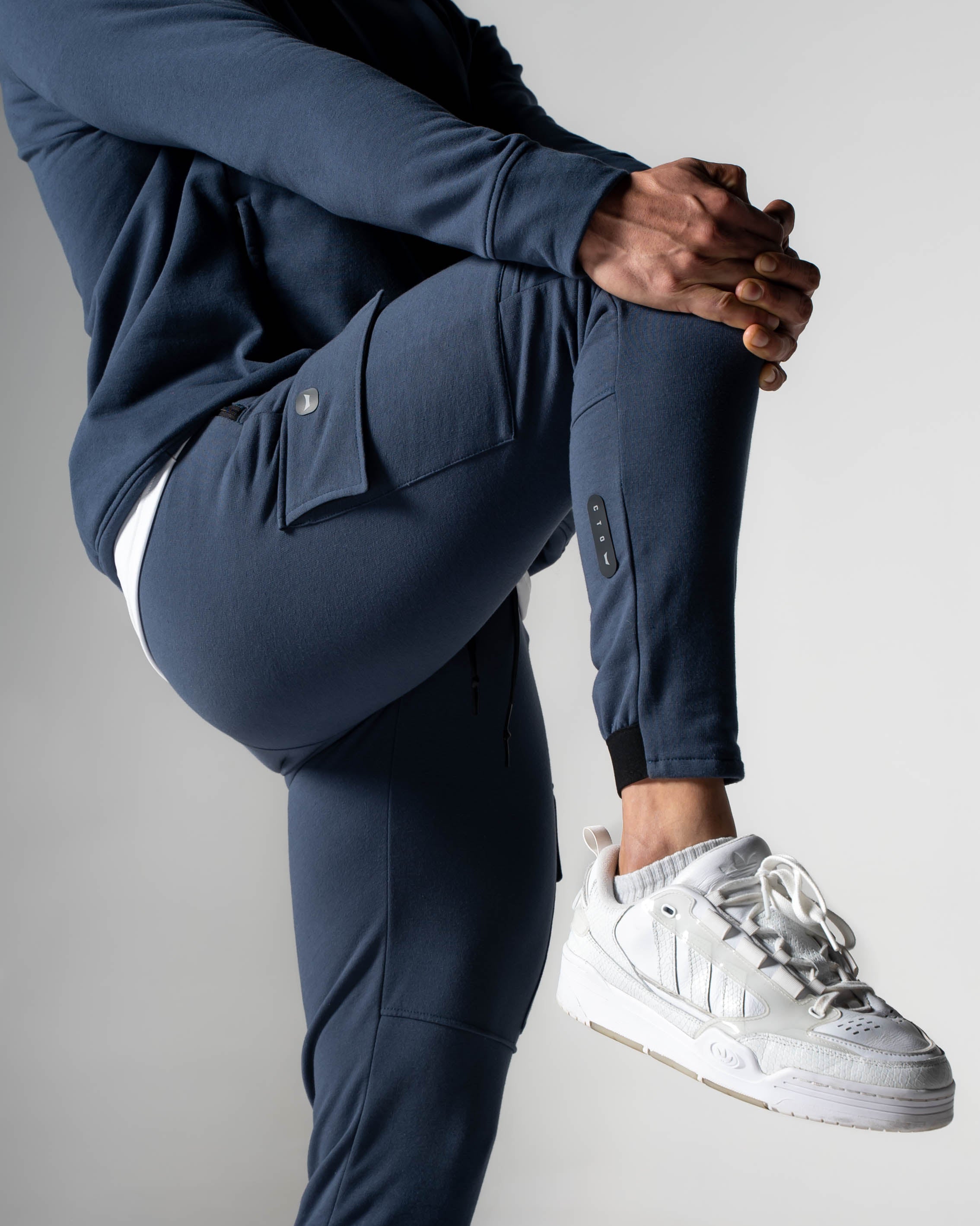 Cargo Cuffed Fleece Jogger - Blue Shadow