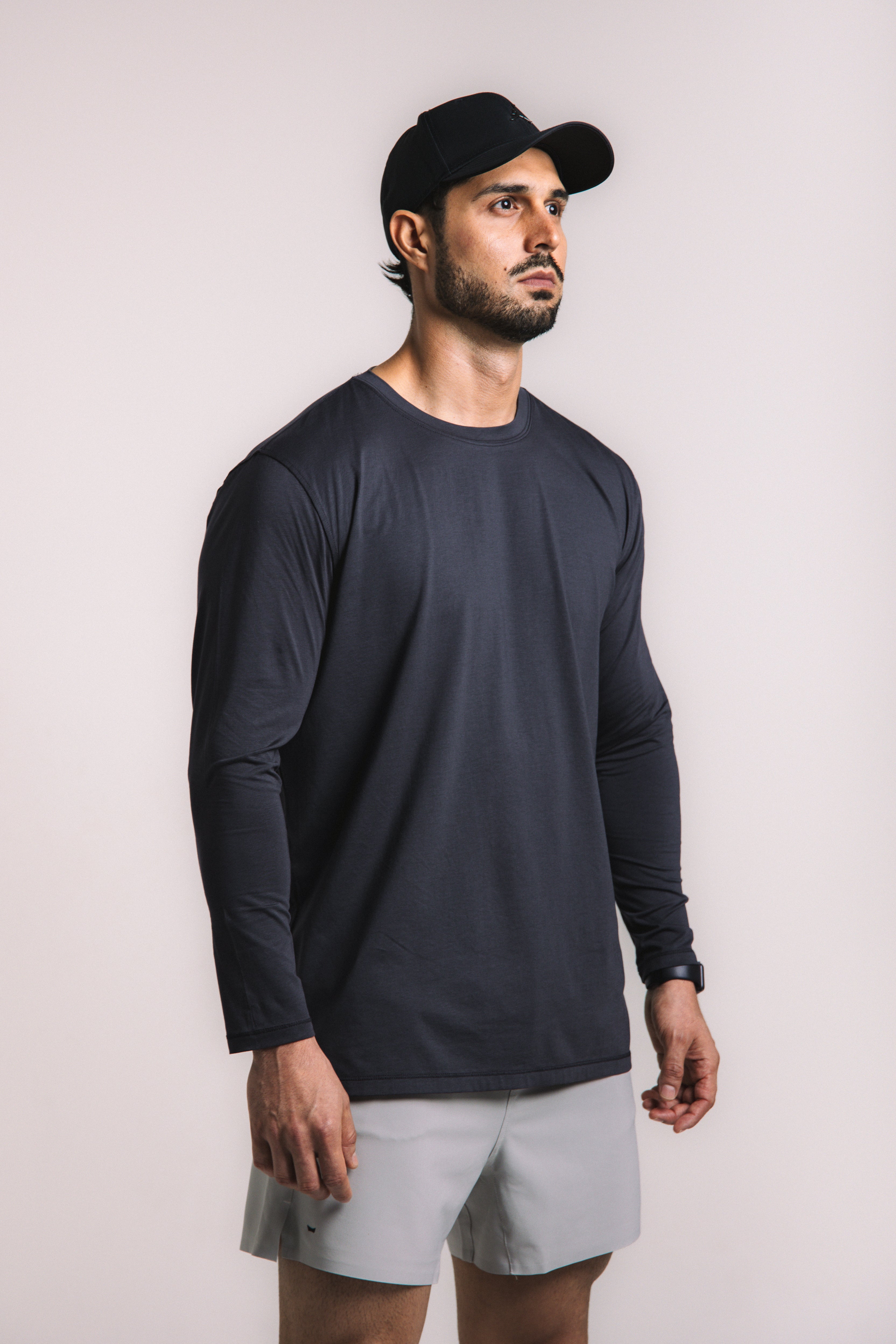 Lyocell Essential Long Sleeve - Navy Blue