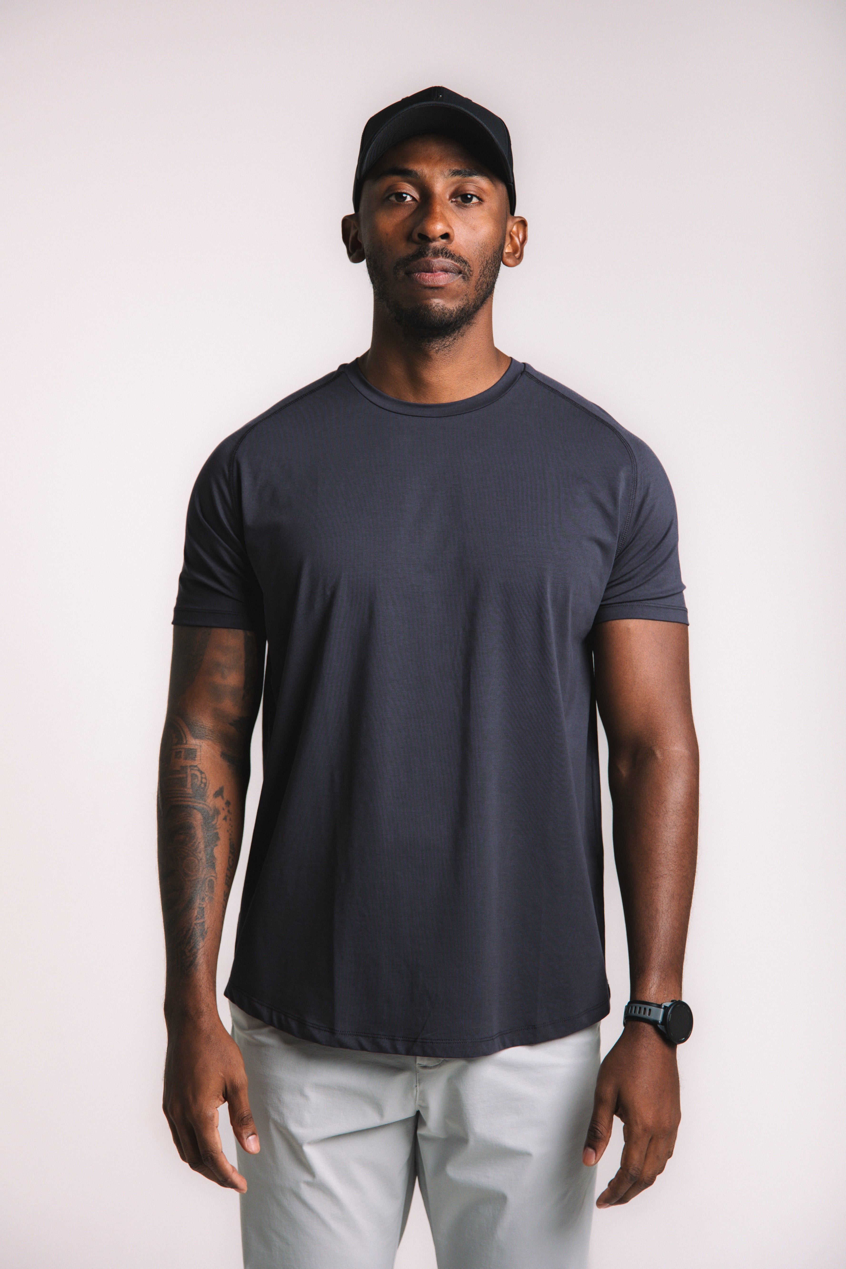 Lyocell Training Tee - Navy Blue