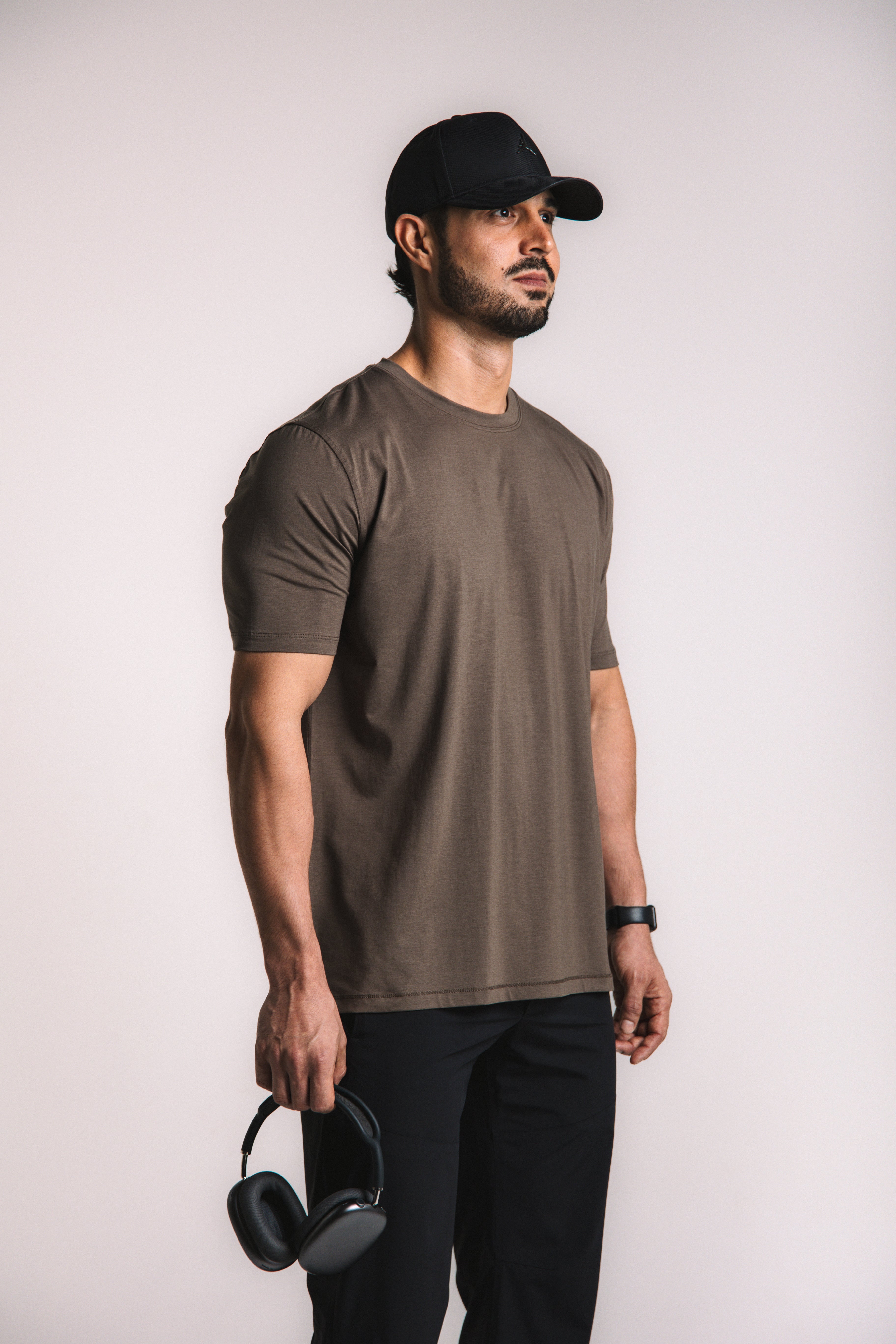 Lyocell Essential Tee - Brown