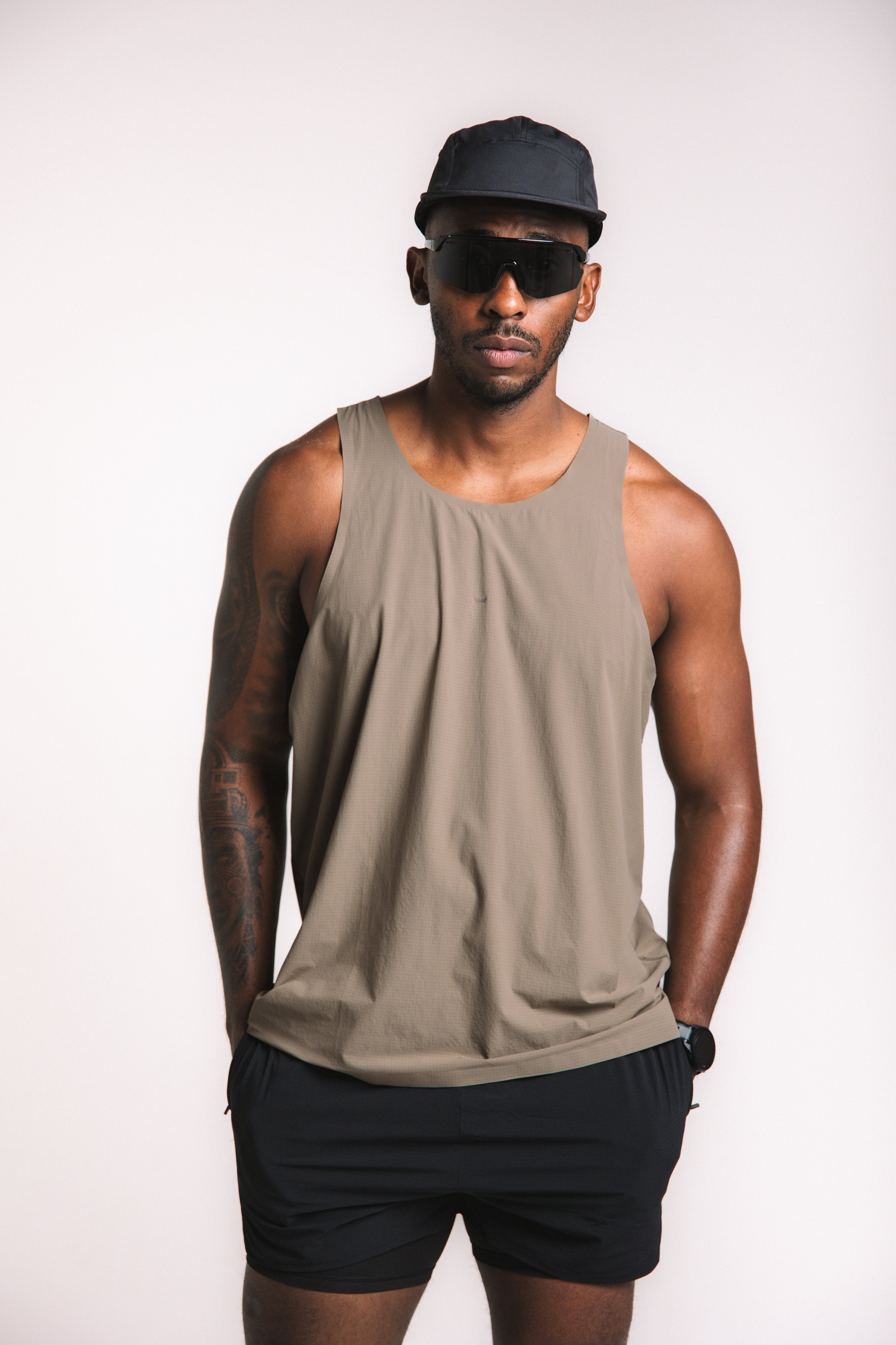 Dryal Technical Singlet - Olive Green