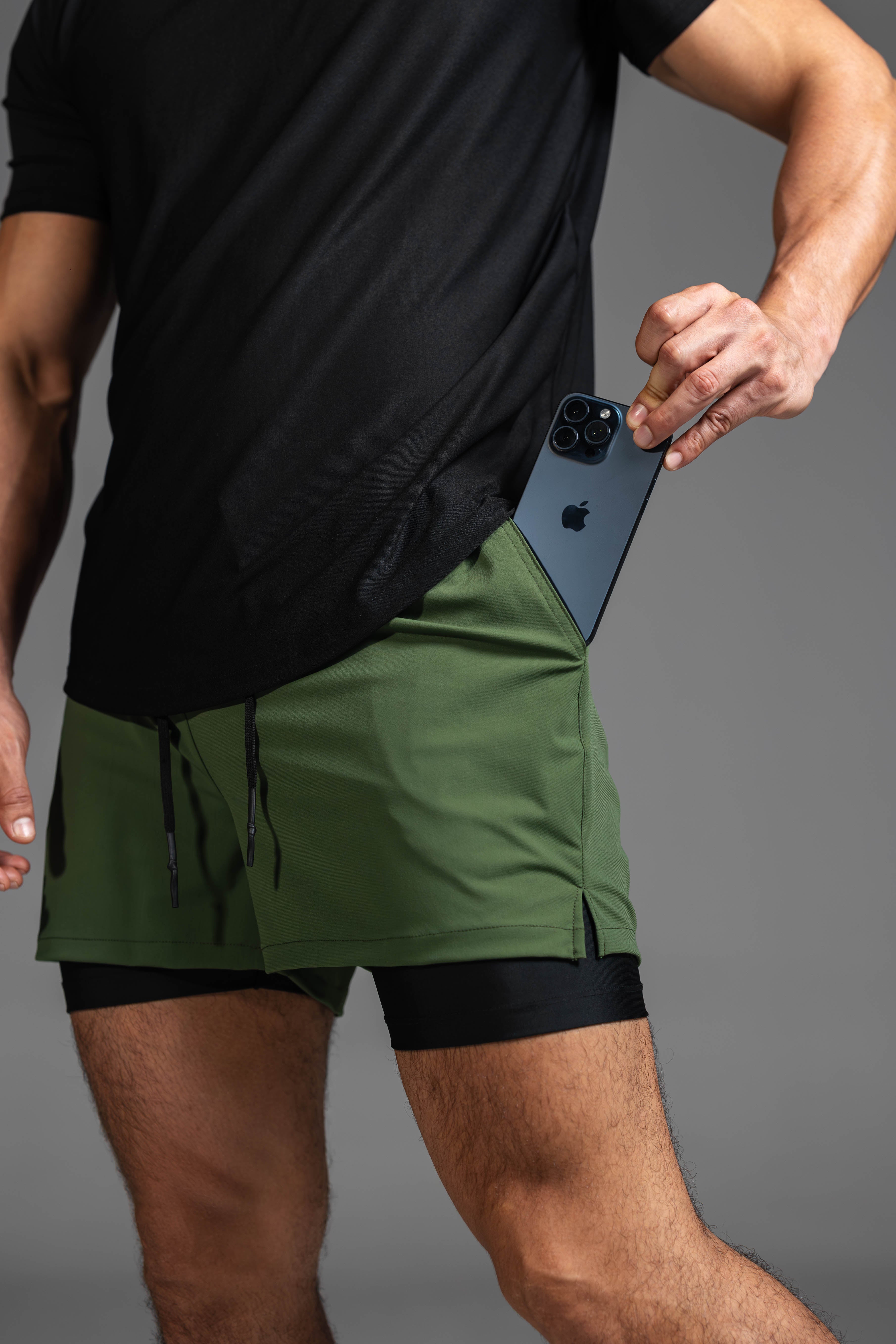 Motion-Flex Shorts V1 - Army Green