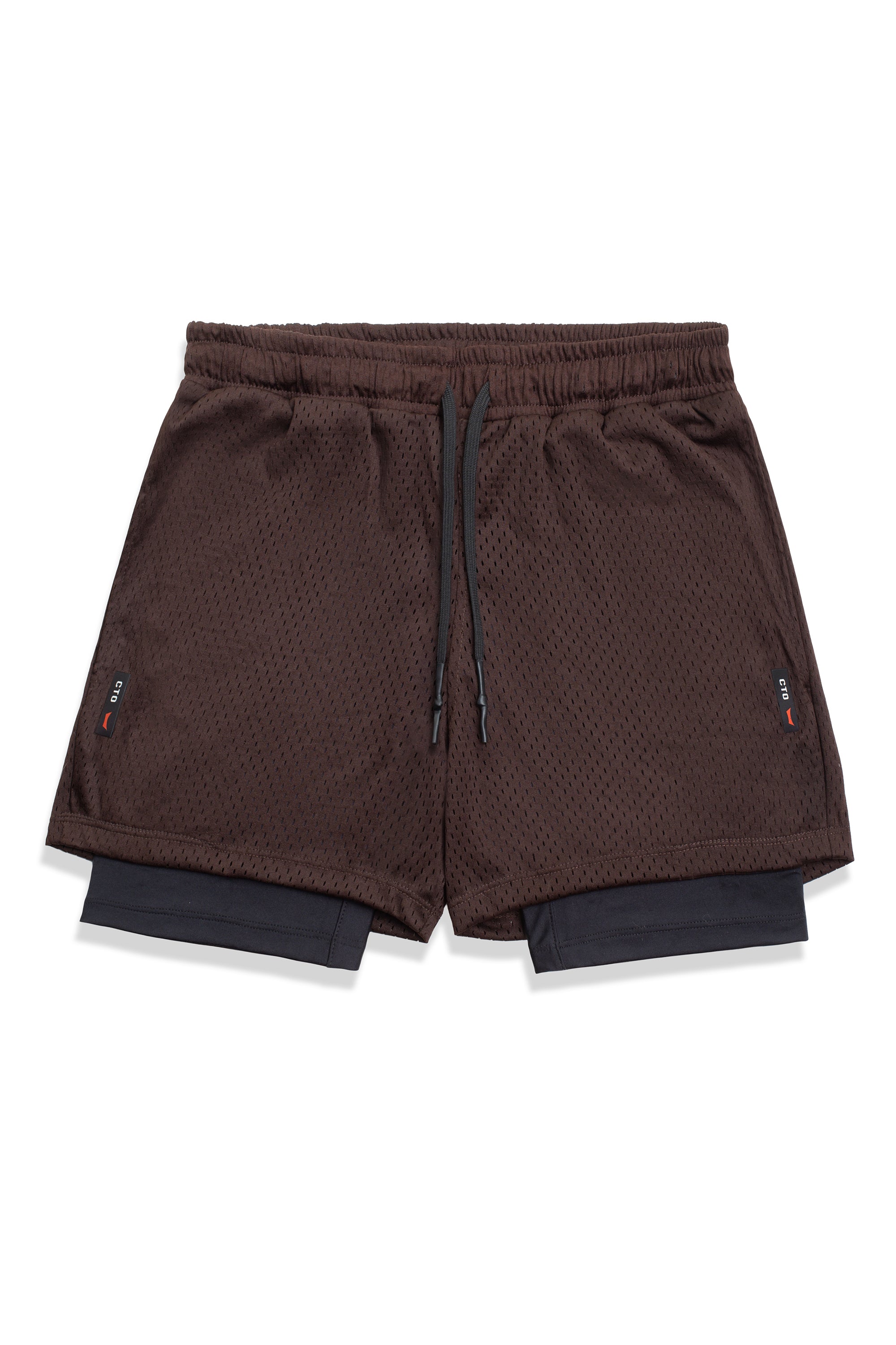 Mesh Liner Shorts - Brown
